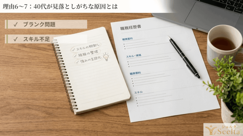 40代派遣が見落としがちな原因を解説した図解