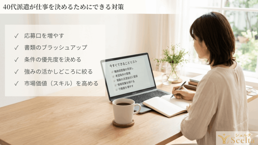40代派遣が仕事を決めるための対策まとめ